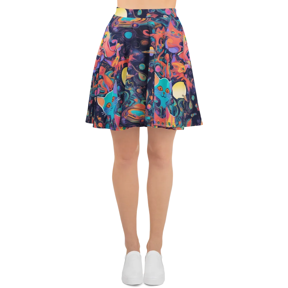 Orbiting Prowlers on Skater Skirt — Front
