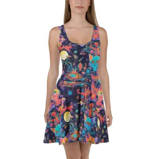 Orbiting Prowlers on a Skater Dress