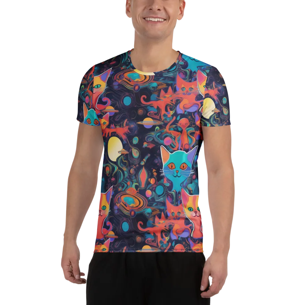 Orbiting Prowlers on Men's Athletic T-Shirt — Front
