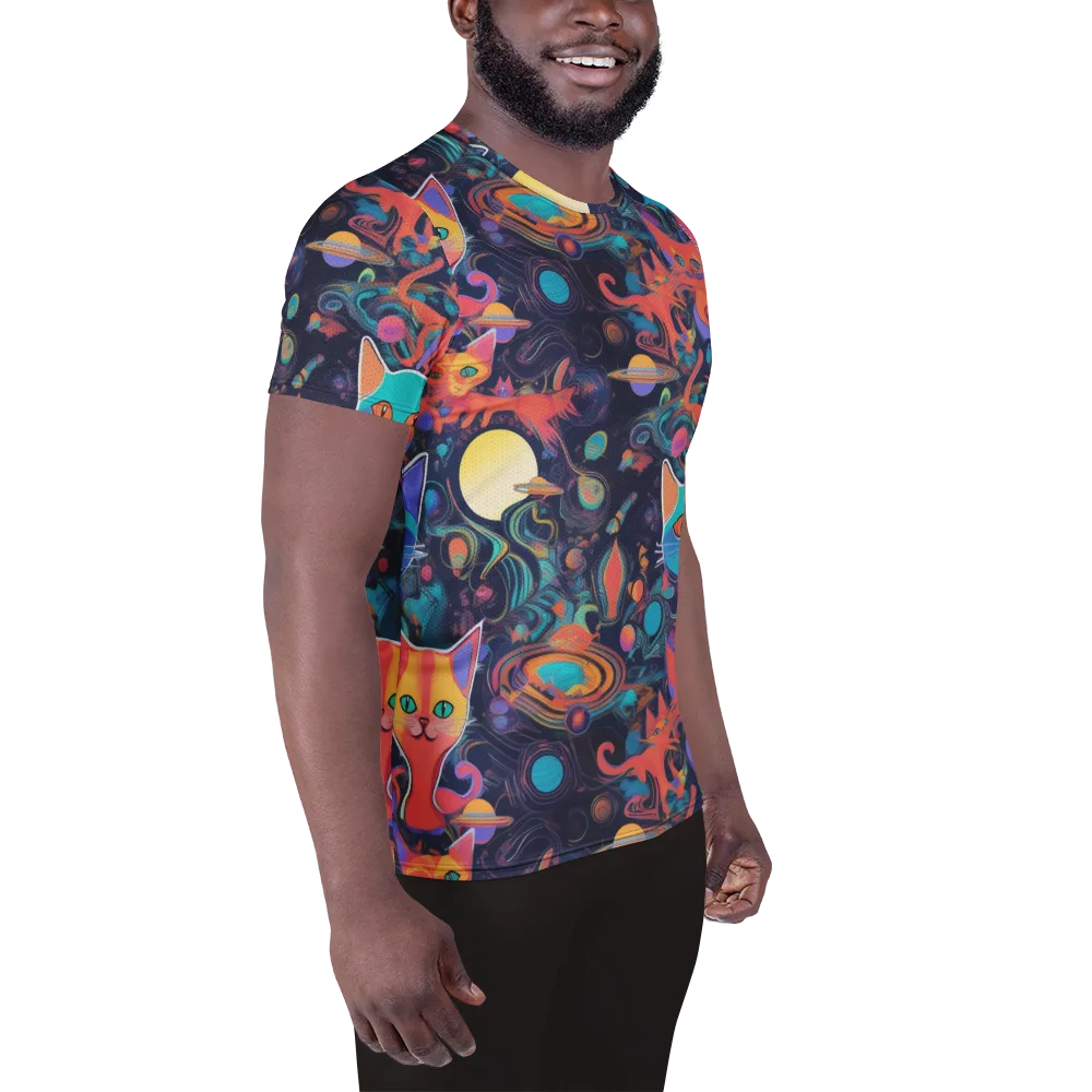Orbiting Prowlers on Men's Athletic T-Shirt — Right