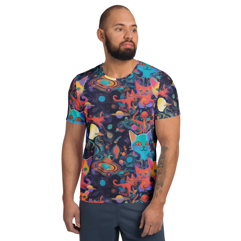 Orbiting Prowlers on Men's Athletic T-Shirt — Front