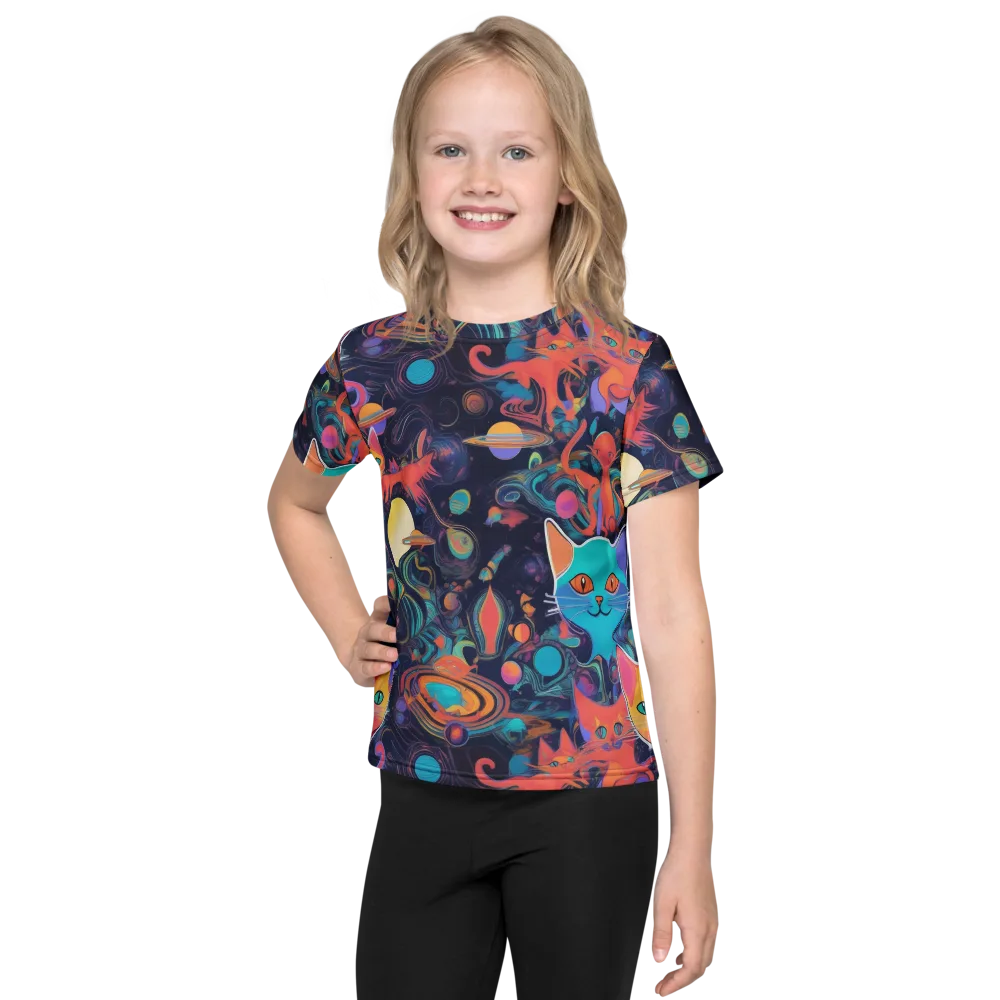 Orbiting Prowlers on Kids Crew Neck T-Shirt — Front