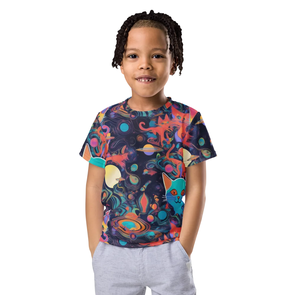 Orbiting Prowlers on Kids Crew Neck T-Shirt — Front