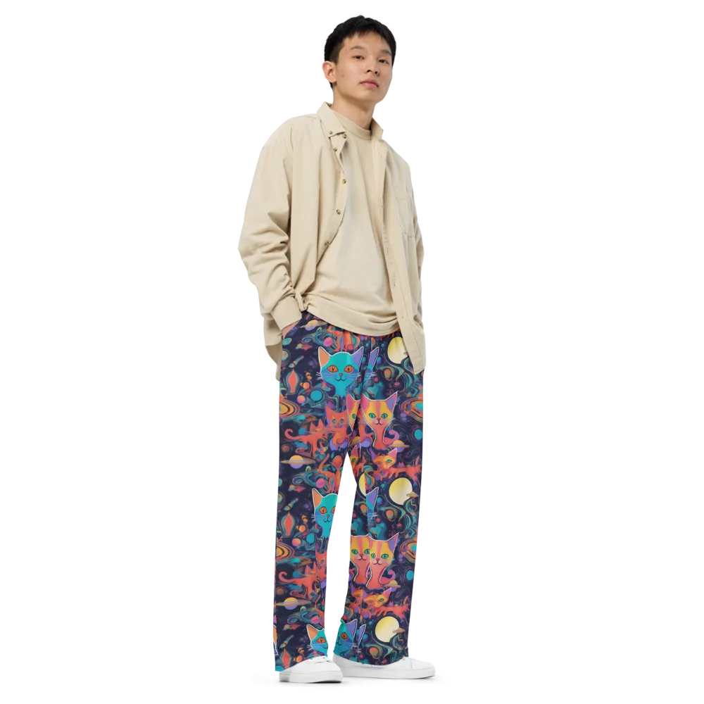 Orbiting Prowlers on Wide-Leg Pants — Right Front