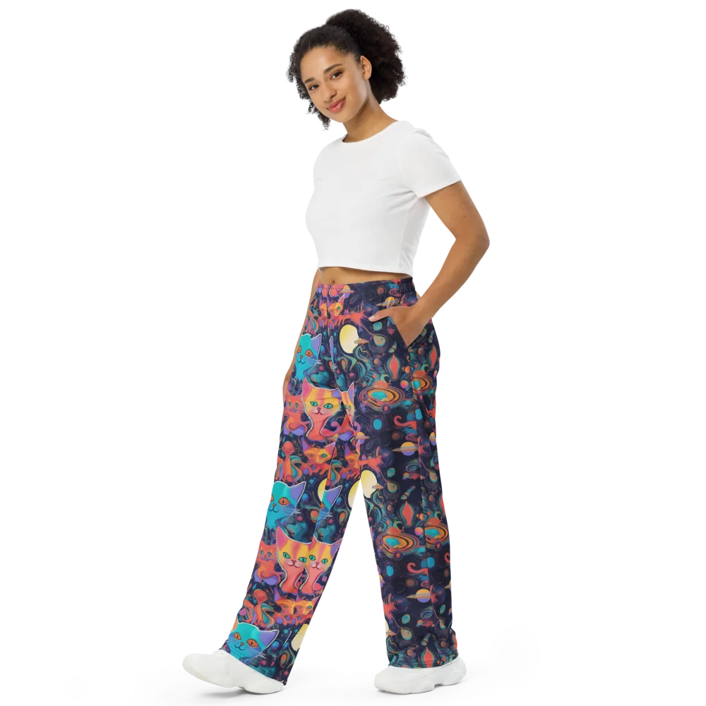 Orbiting Prowlers on Wide-Leg Pants — Left Front