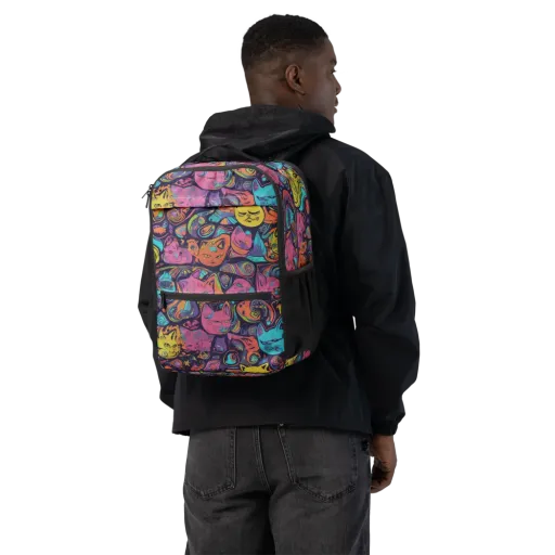 Moonlit Meow on a Utility Backpack