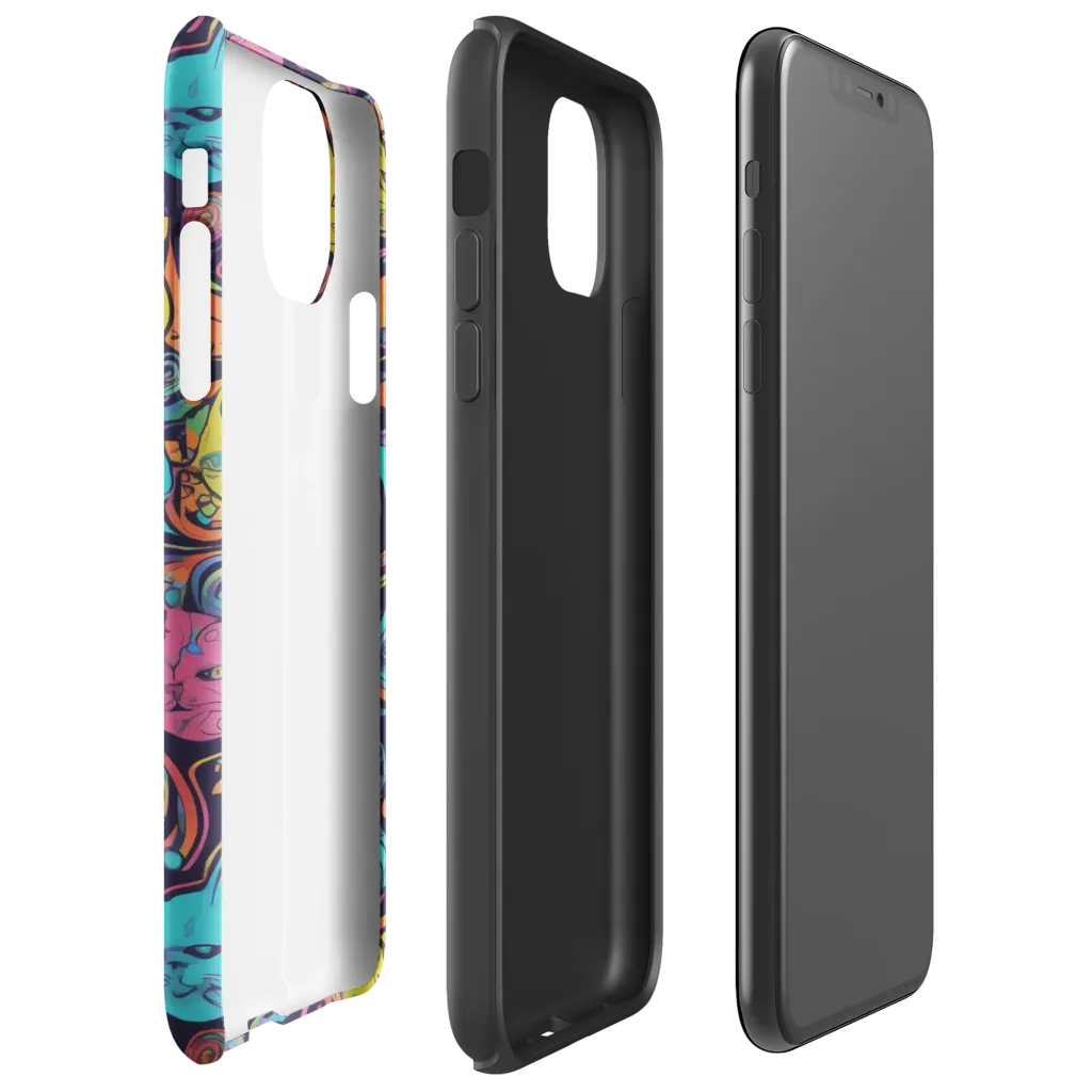 Moonlit Meow on Tough Case for iPhone® — Right