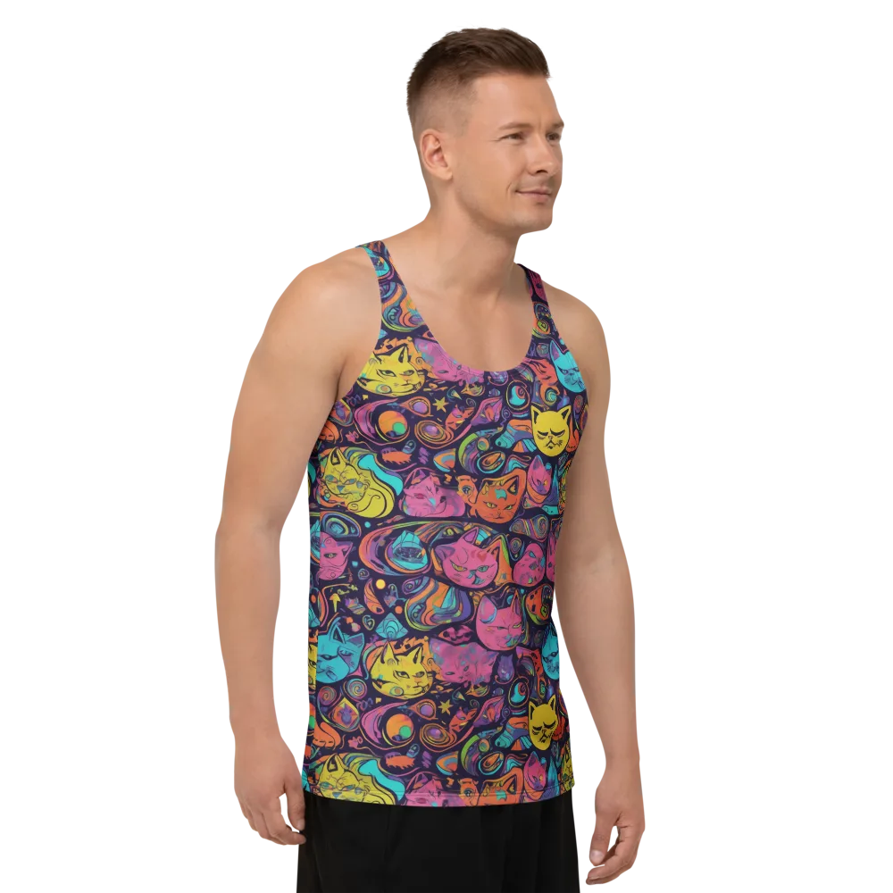 Moonlit Meow on Men's Tank Top — Right Front