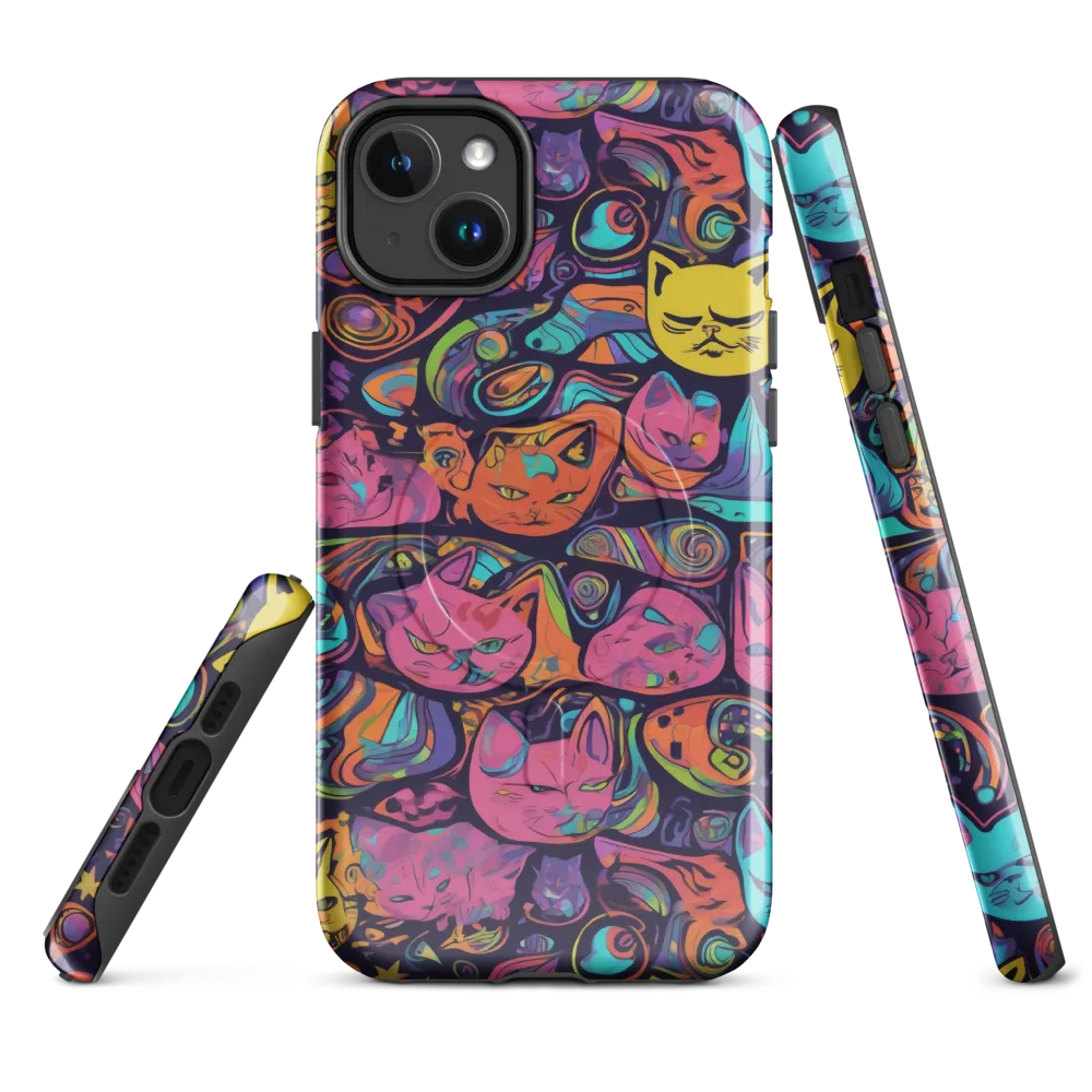 Moonlit Meow on MagSafe Tough Case for iPhone® — Front
