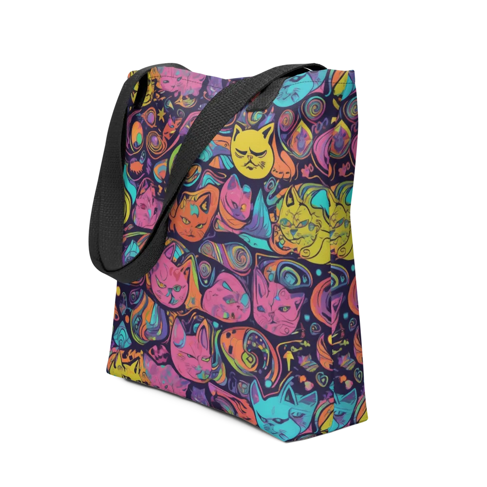 Moonlit Meow on Tote Bag — Front