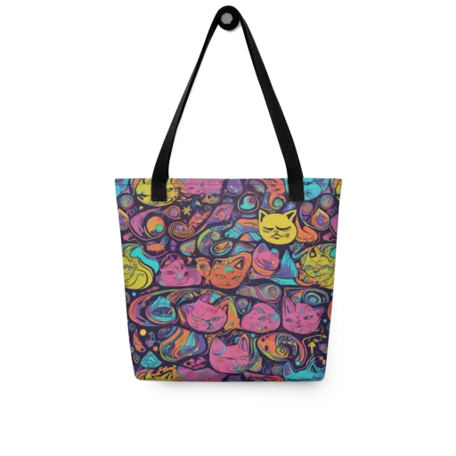 Moonlit Meow on a Tote Bag