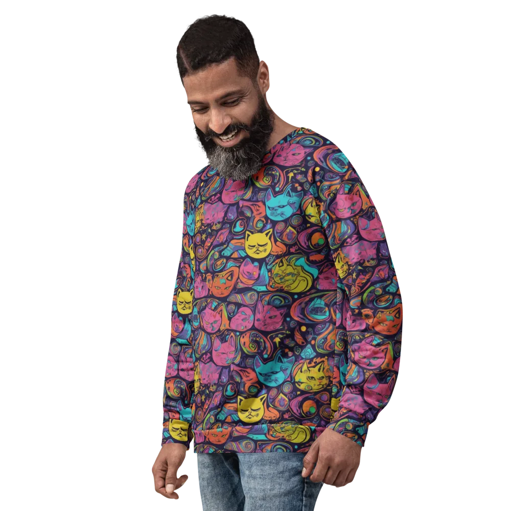 Moonlit Meow on Sweatshirt — Left Front