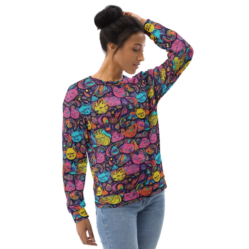 Moonlit Meow on Sweatshirt — Right Front