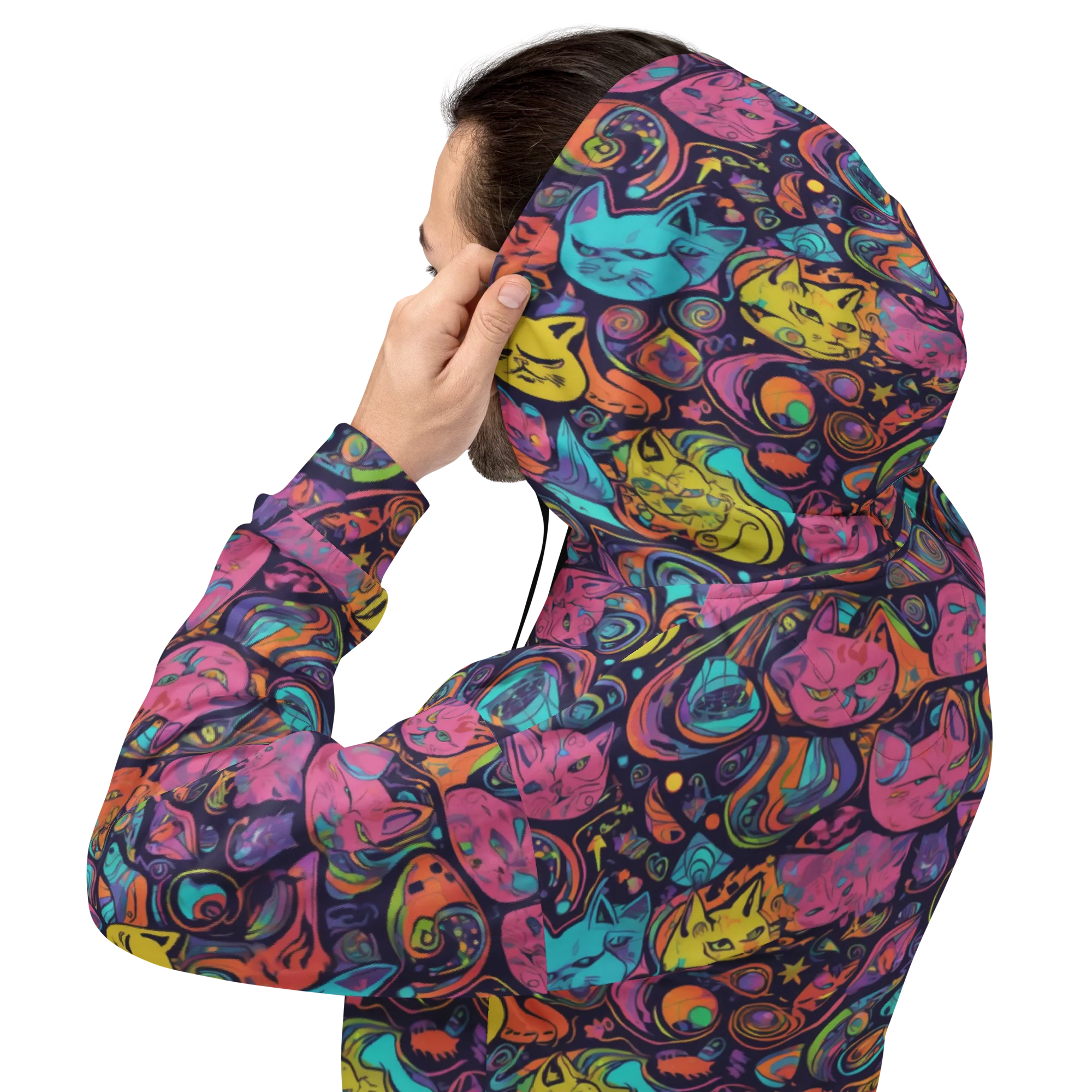 Moonlit Meow on Hoodie — Back