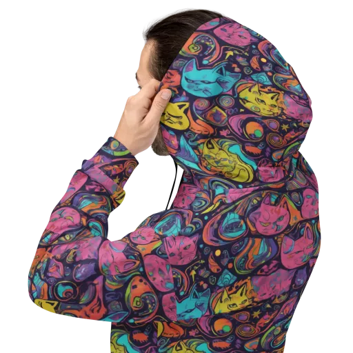 Moonlit Meow on a Hoodie