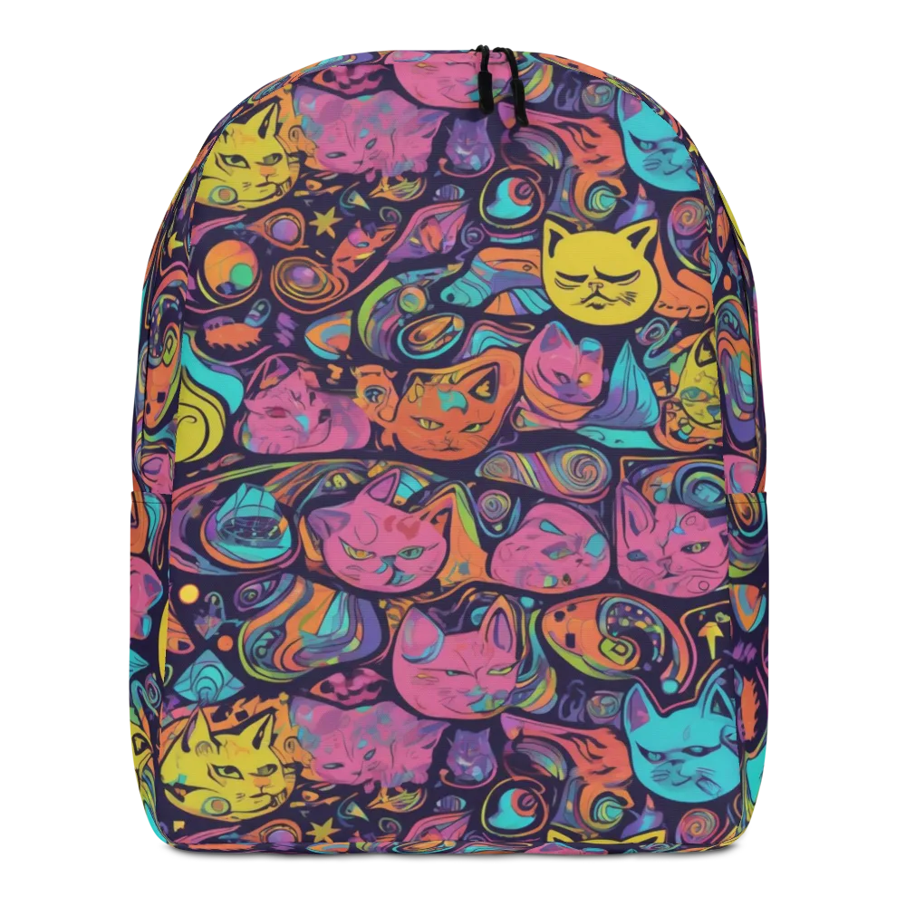 Moonlit Meow on Minimalist Backpack — Front
