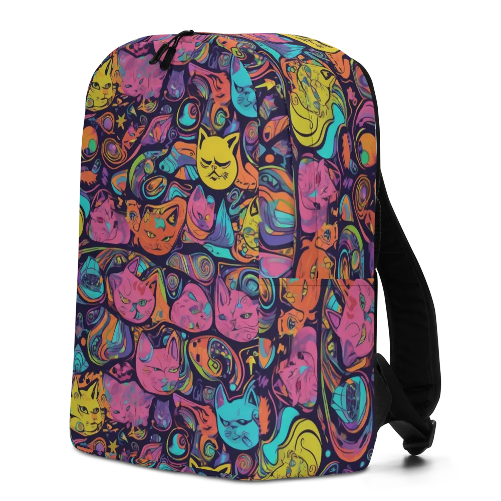 Moonlit Meow on Minimalist Backpack — Left