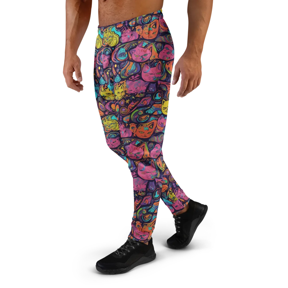 Moonlit Meow on Men's Joggers — Left