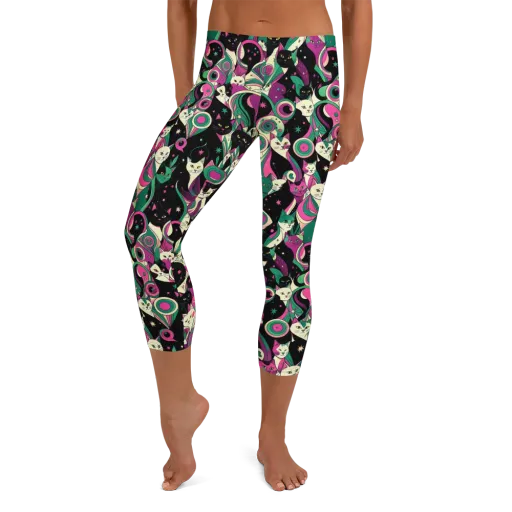 Lunar Whiskers on a Capri Leggings