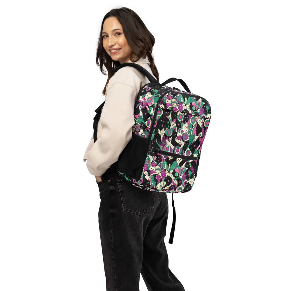 Lunar Whiskers on Utility Backpack — Back