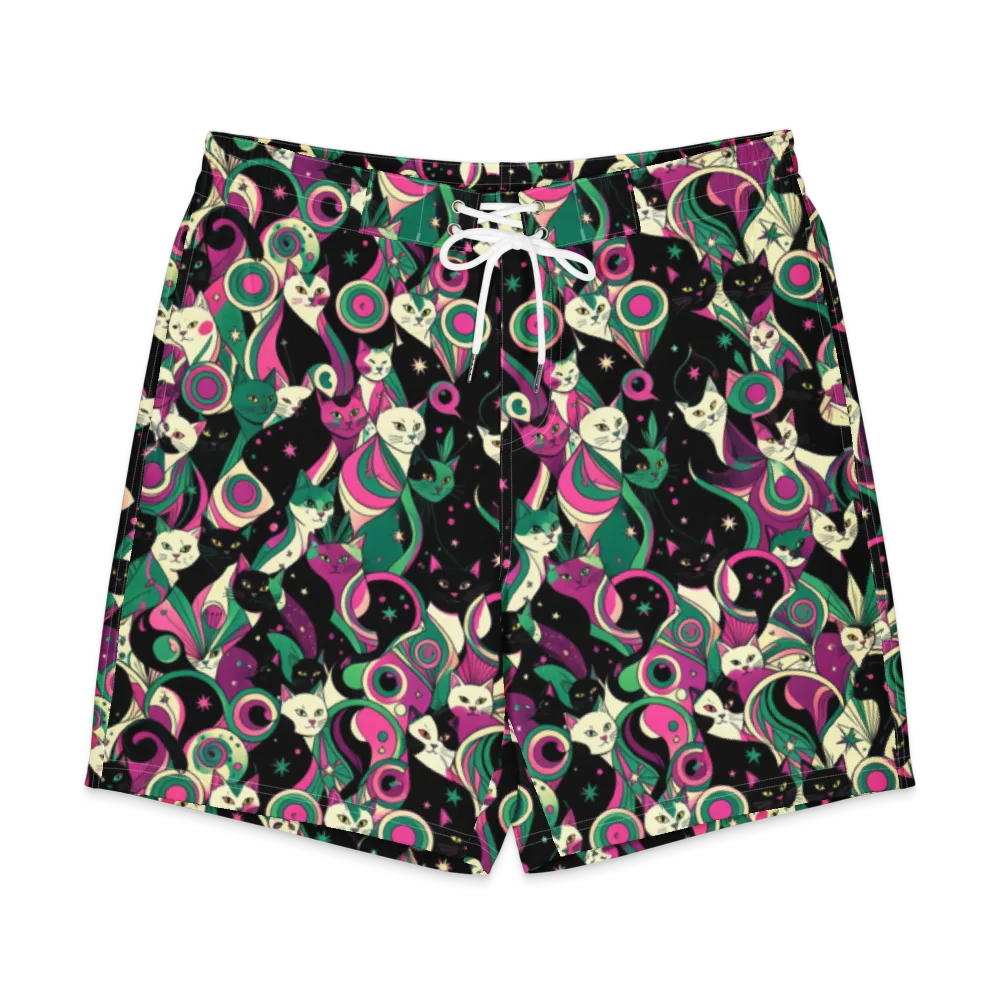 Lunar Whiskers on Men's Board Shorts — Front