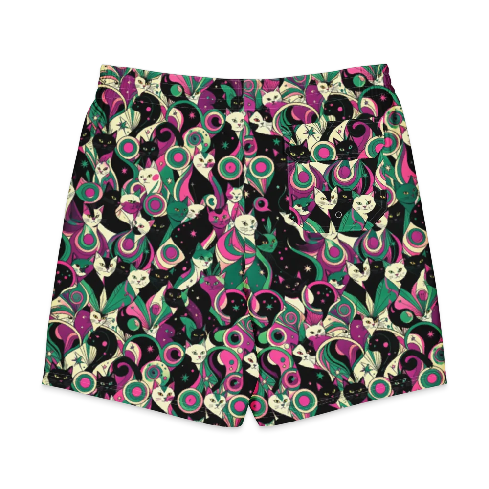Lunar Whiskers on Men's Board Shorts — Back