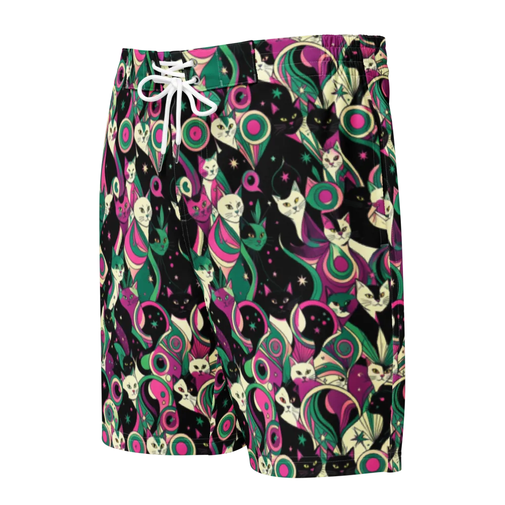Lunar Whiskers on Men's Board Shorts — Front