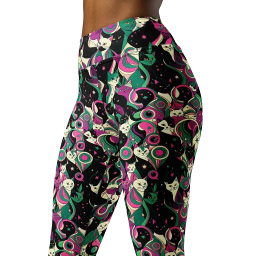 Lunar Whiskers on a Yoga Leggings