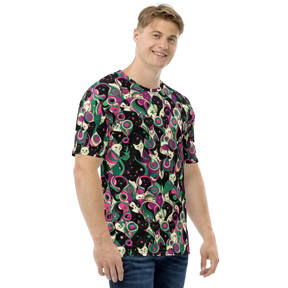 Lunar Whiskers on Men's Crew Neck T-Shirt — Right