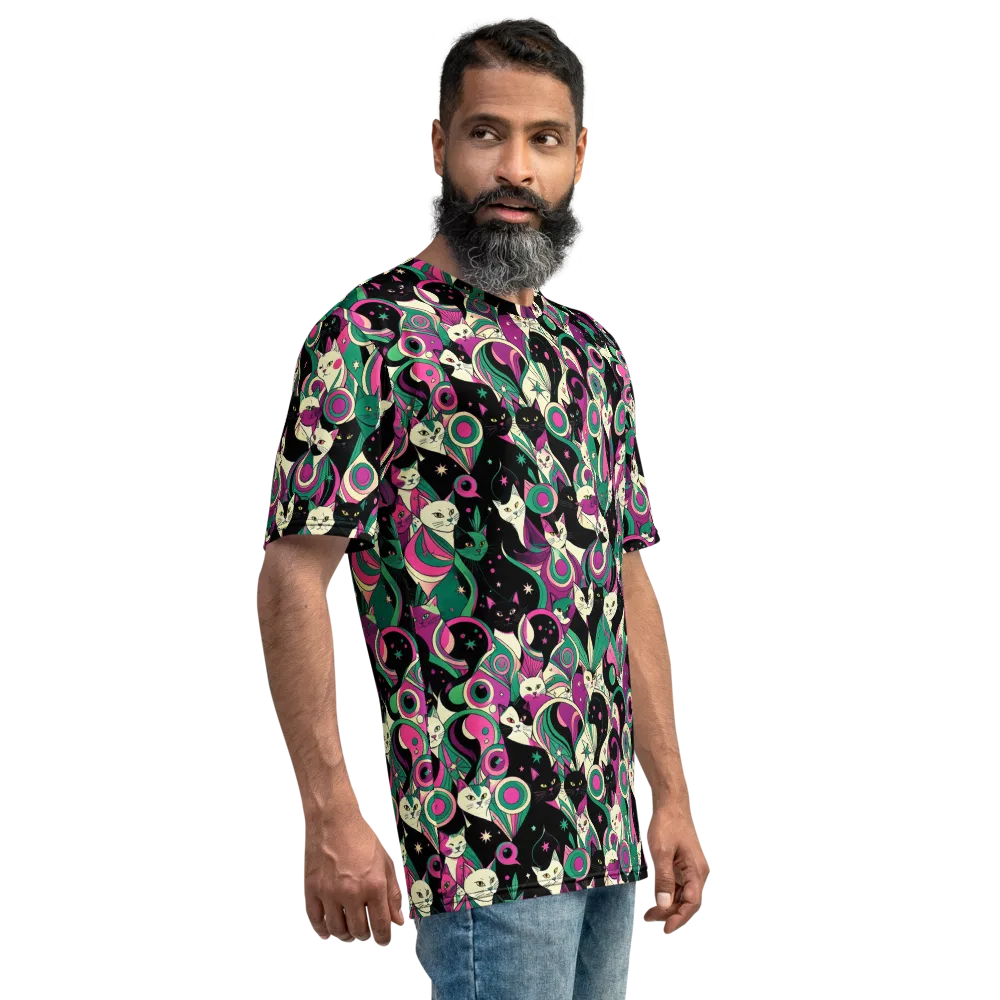 Lunar Whiskers on Men's Crew Neck T-Shirt — Right