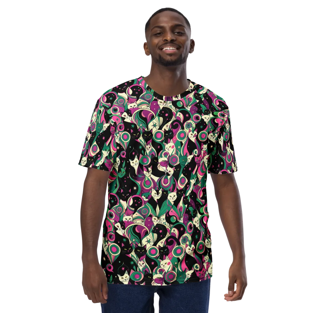 Lunar Whiskers on Men's Crew Neck T-Shirt — Front