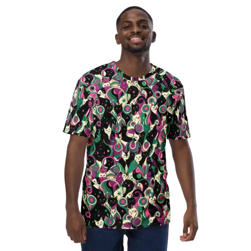 Lunar Whiskers on a Men's Crew Neck T-Shirt