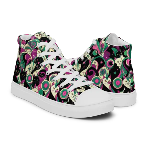 Lunar Whiskers on a Men's High Top Canvas Shoes