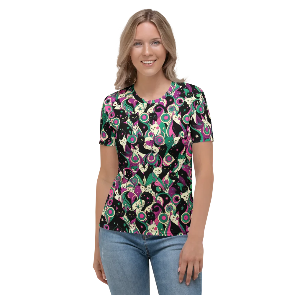 Lunar Whiskers on Women's Crew Neck T-Shirt — Front