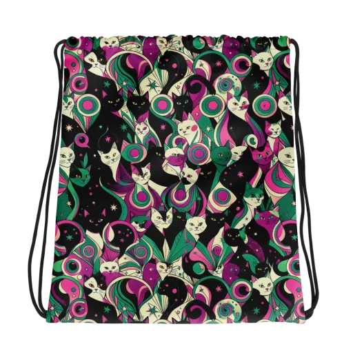 Lunar Whiskers on a Drawstring Bag