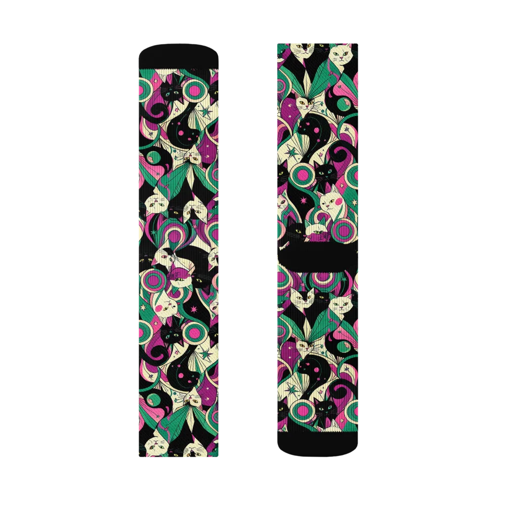 Lunar Whiskers on Socks — Right Sock