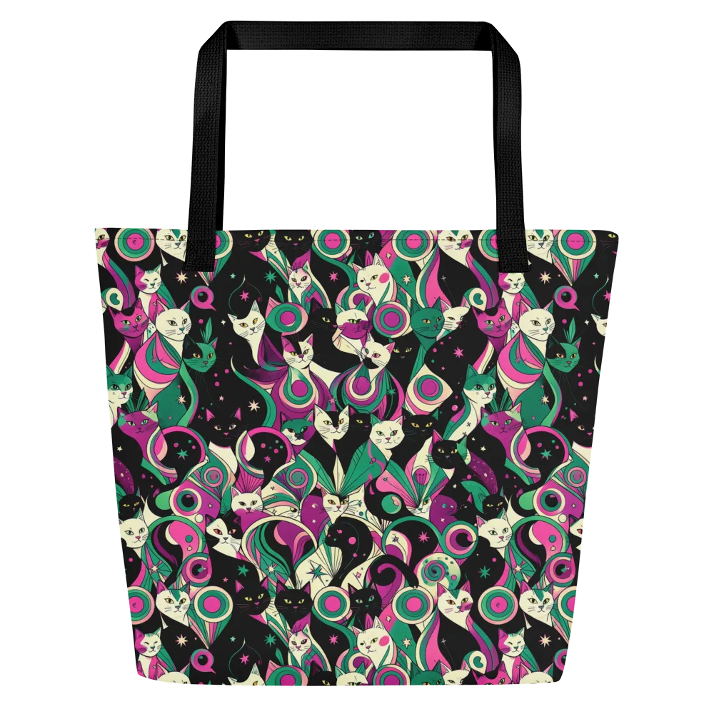Lunar Whiskers on Large Tote Bag W/ Pocket — Front