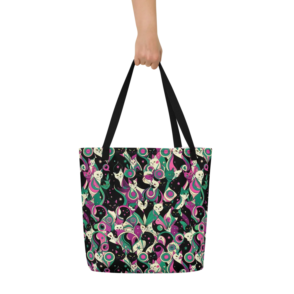 Lunar Whiskers on Large Tote Bag W/ Pocket — Front