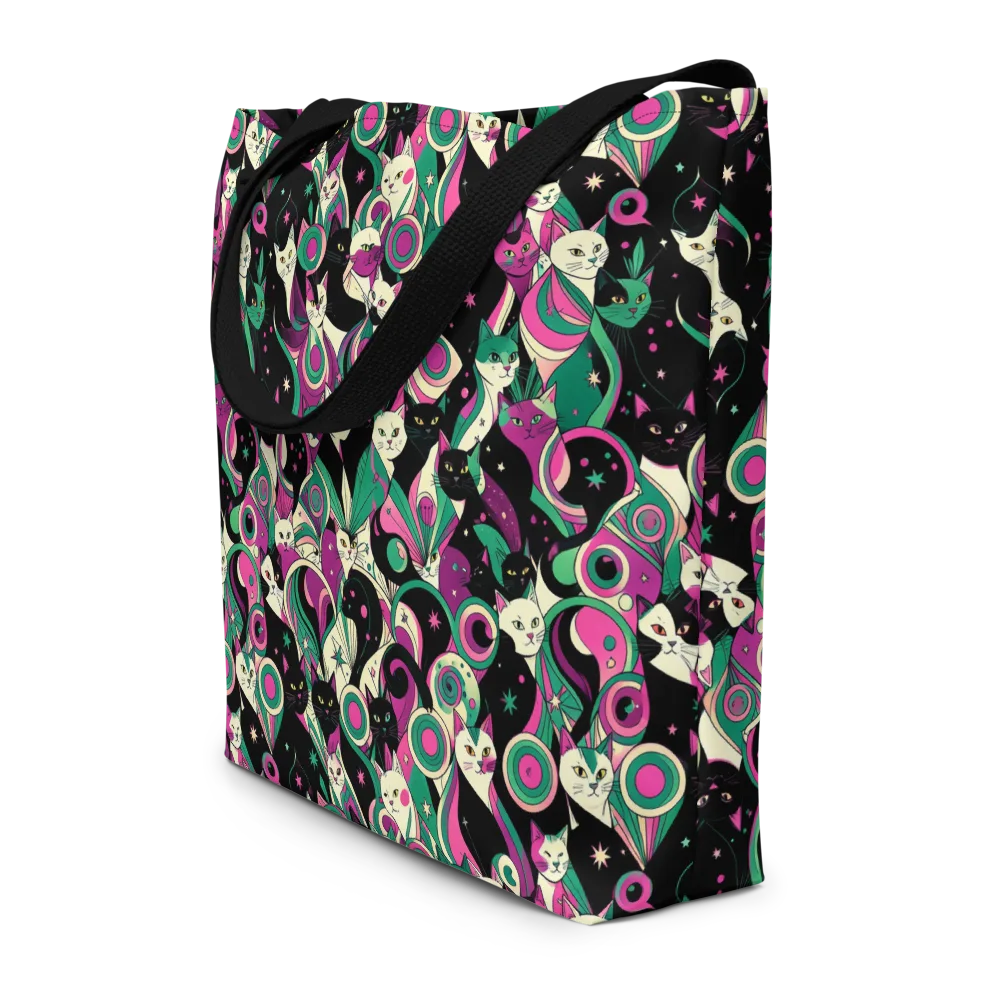 Lunar Whiskers on Large Tote Bag W/ Pocket — Front