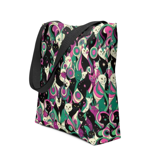 Lunar Whiskers on a Tote Bag