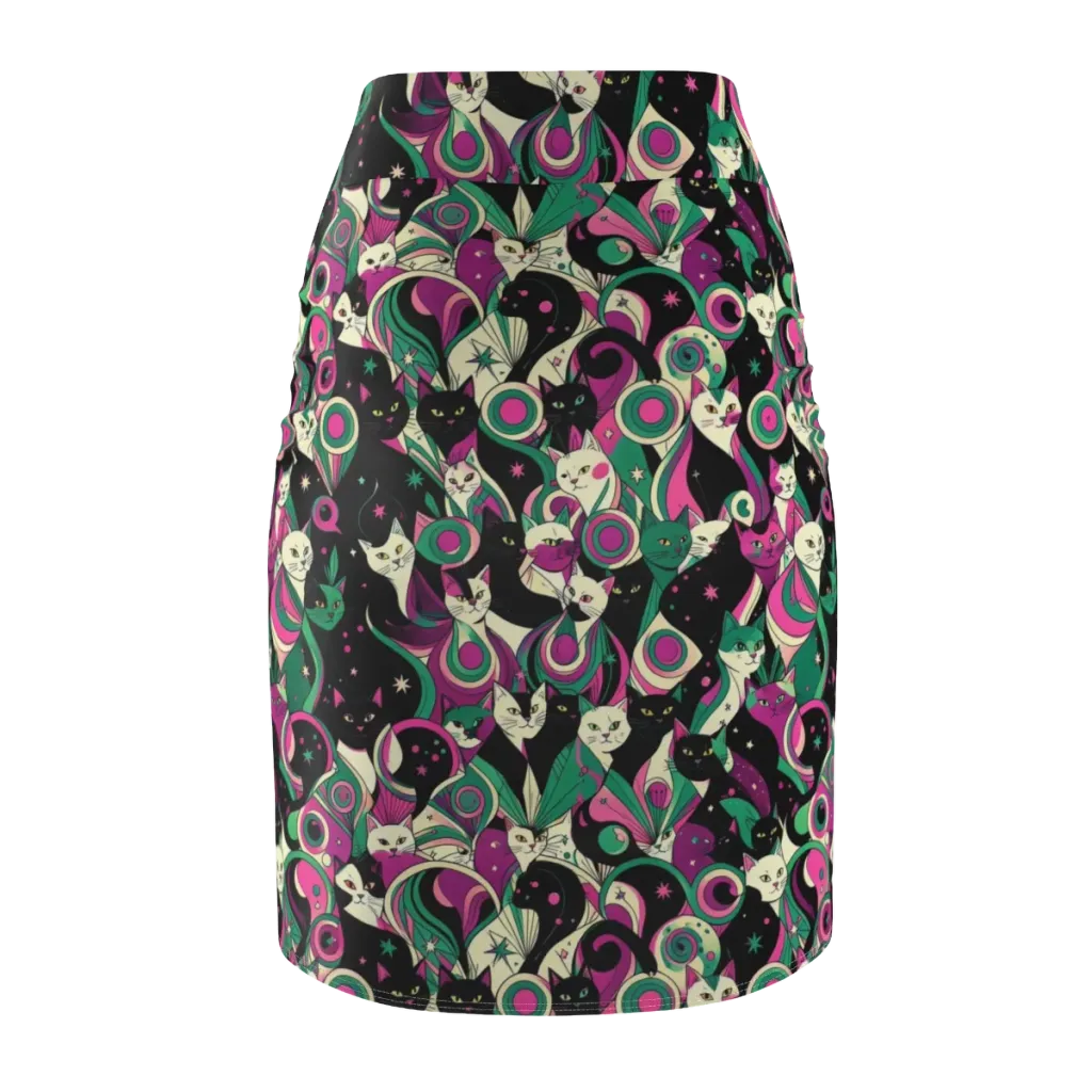 Lunar Whiskers on Pencil Skirt — Back