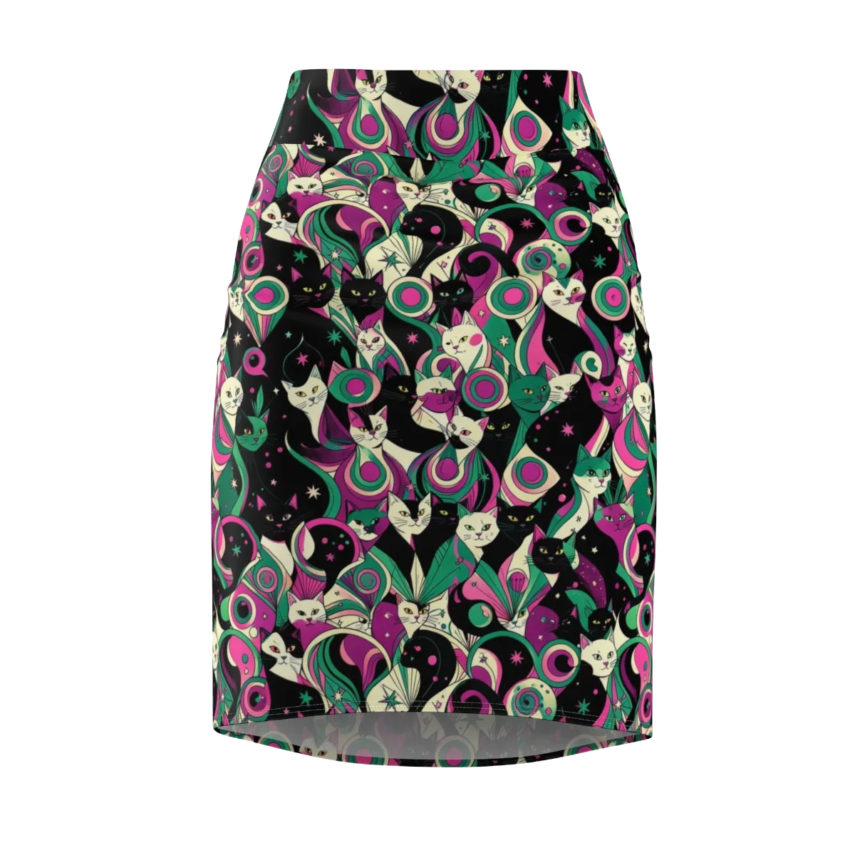 Lunar Whiskers on Pencil Skirt — Front