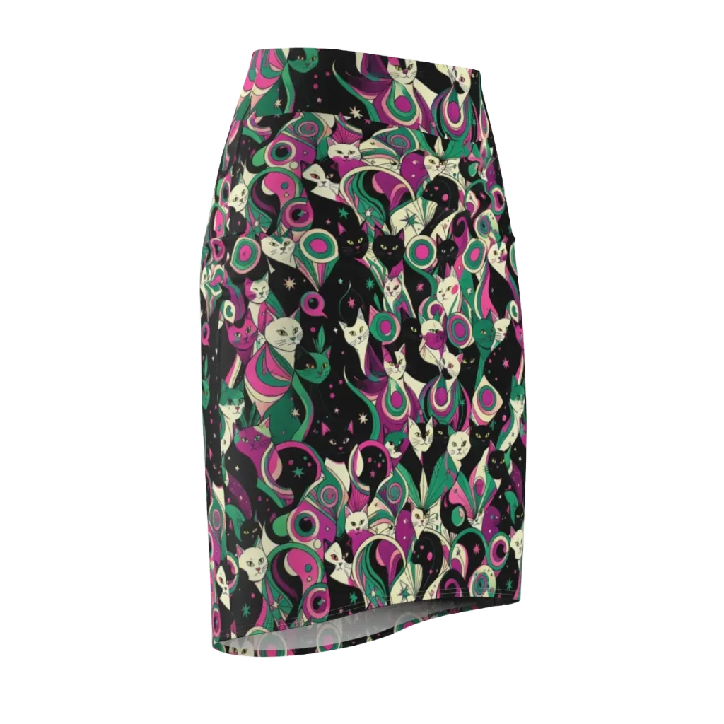 Lunar Whiskers on Pencil Skirt — Front Side