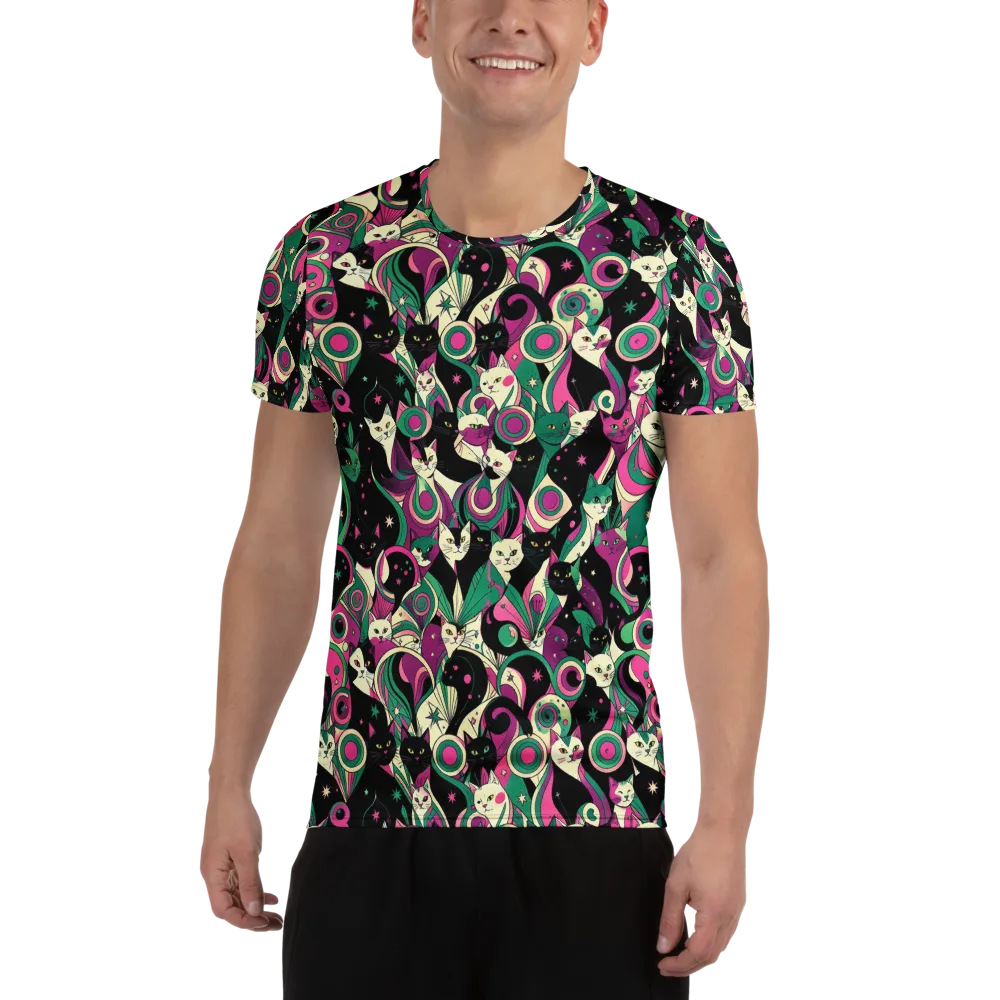 Lunar Whiskers on Men's Athletic T-Shirt — Front