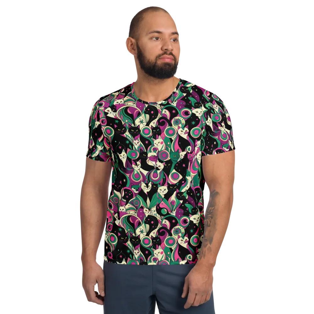 Lunar Whiskers on Men's Athletic T-Shirt — Front