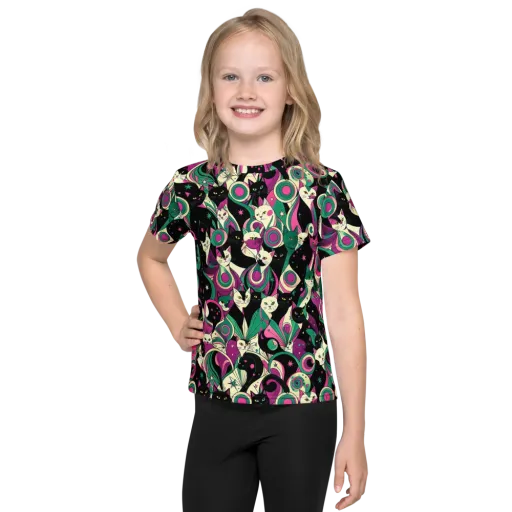 Lunar Whiskers on a Kids Crew Neck T-Shirt