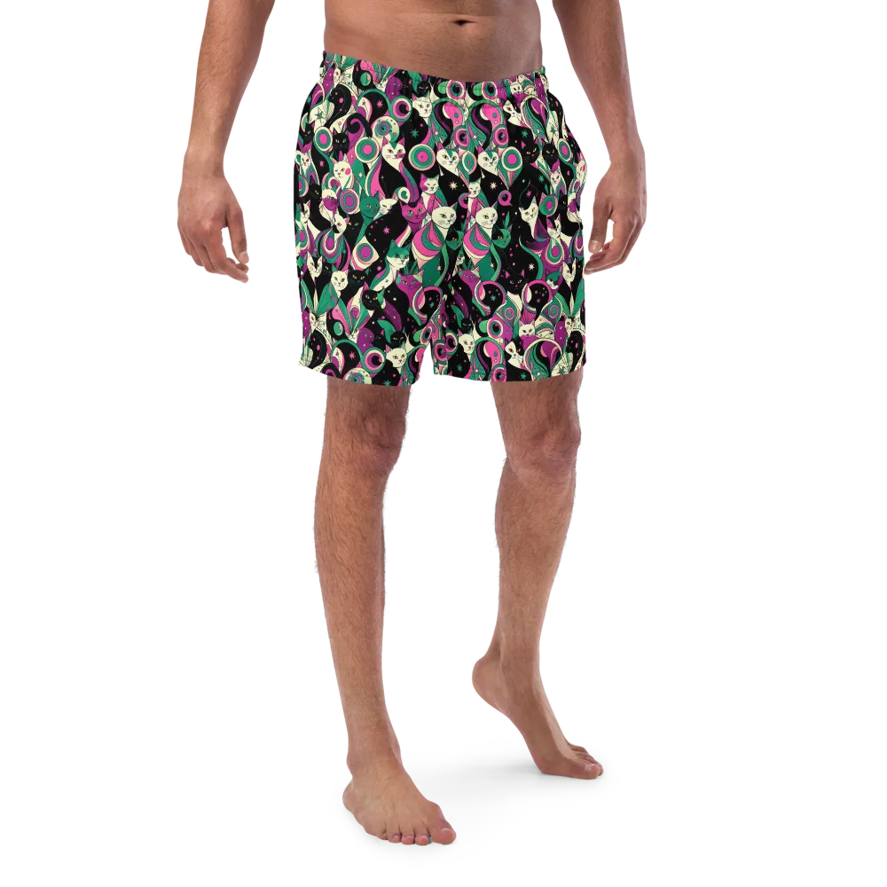Lunar Whiskers on Swim Trunks — Front