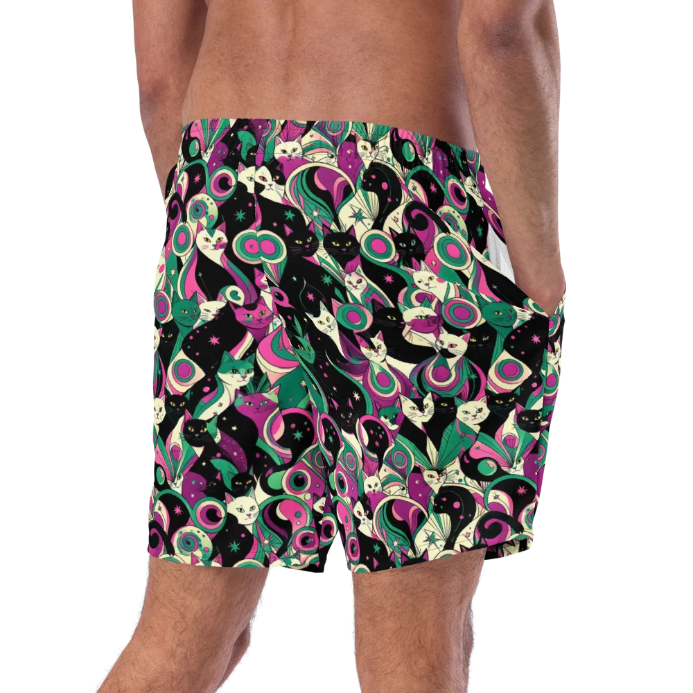 Lunar Whiskers on Swim Trunks — Right Back
