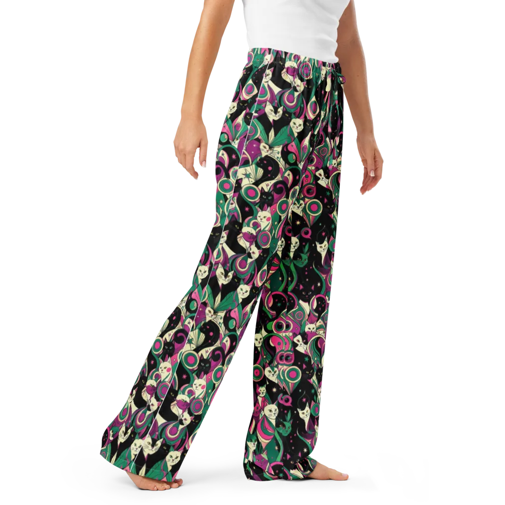 Lunar Whiskers on Women's Pajama Pants — Right Front