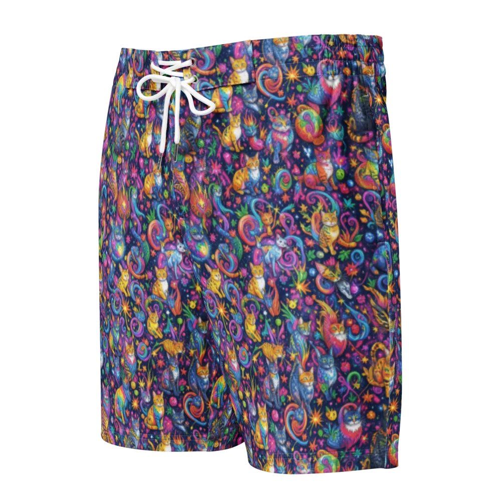 Galactic Whiskers on Men's Board Shorts — Front